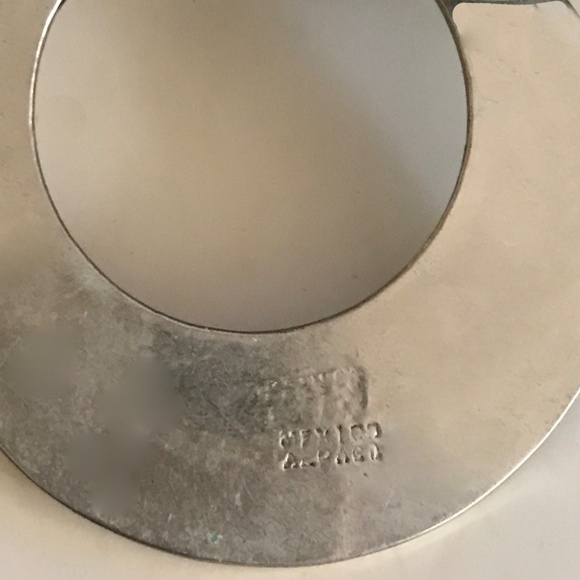 Vintage Abalone Silver Earrings - Picture 2 of 2